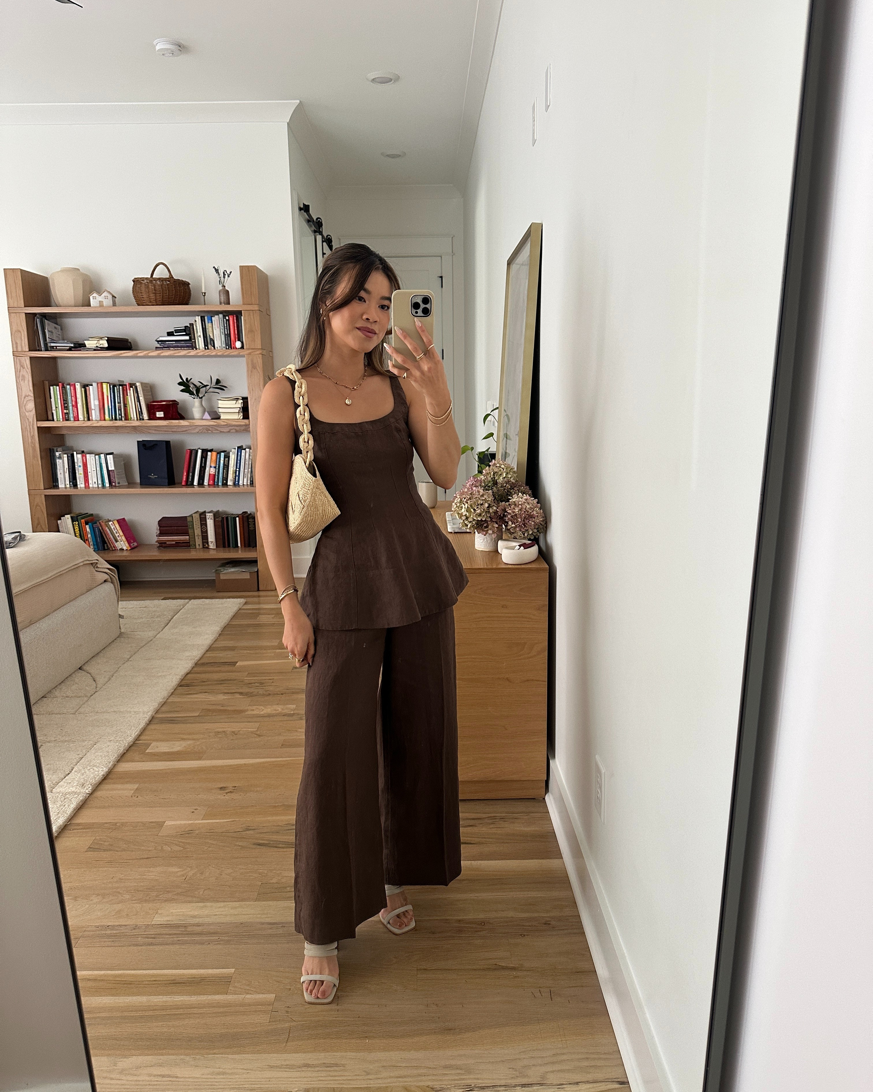 I cannot get enough of this 100% linen set from @abercrombie. It’s perfect for an event or everyday wear.

Sizing info:
-Abercrombie 100% Linen Peplum Top (XS in Brown) 
-Abercrombie 100% Linen High Rise Cropped Wide Leg Pant (24 Regular in Brown)
-Alohas Indiana Stone Beige Leather Sandals

Petite style, petite fashion, mom outfit, mom style, petite pants, petite outfit ideas, petite outfits, best pants for petite, petite denim, spring style, spring outfits, beach outfits, vacation outfits, summer outfits, Summer style, summer trends, linen set, linen outfit, summer linen

#LTKootd #LTKSeasonal #LTKPetite