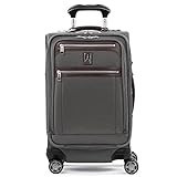 Travelpro Platinum Elite Softside Expandable Carry on Luggage, 8 Wheel Spinner Suitcase, USB Port, Suiter, Men and Women, Vintage Grey, Carry On 21-Inch | Amazon (US)