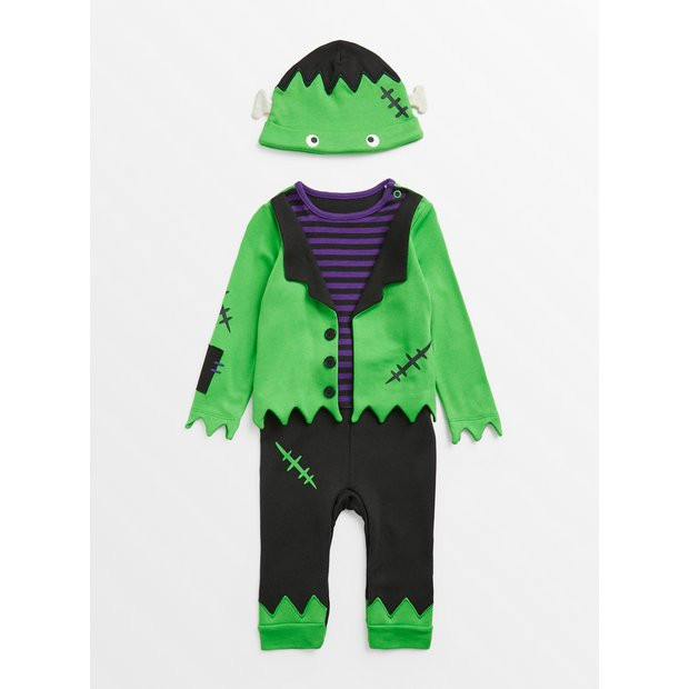 Buy Frankenstein's Monster Sleepsuit & Hat Up to 3 mths | Sleepsuits and pyjamas | Tu | Tu Clothing