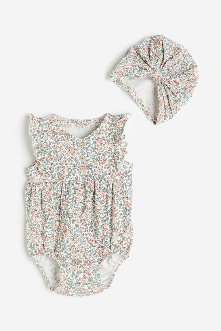 2-piece Bodysuit and Hat Set | H&M (US + CA)