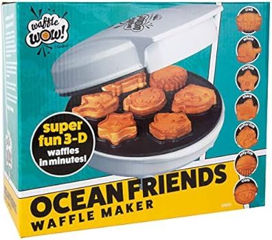 Sea Creature Mini Waffle Maker- Create 7 Different Ocean Animal Shapes in Minutes, Make Breakfast Fu | Amazon (US)