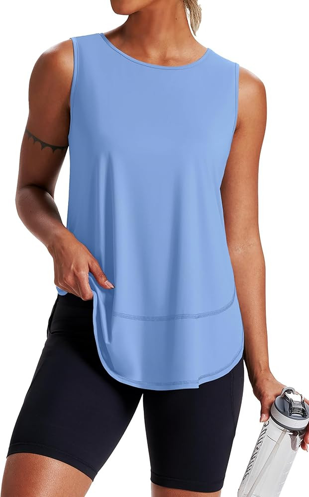 Women's Sleeveless Workout Tops Breathable Lightweight Active Tennis Yoga Shirts Athletic Running... | Amazon (US)