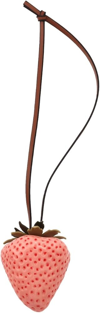 3D Resin Strawberry Leather Bag Charms Chain - Cute Fruit Purse Charms for Women Handbag Keychain... | Amazon (US)