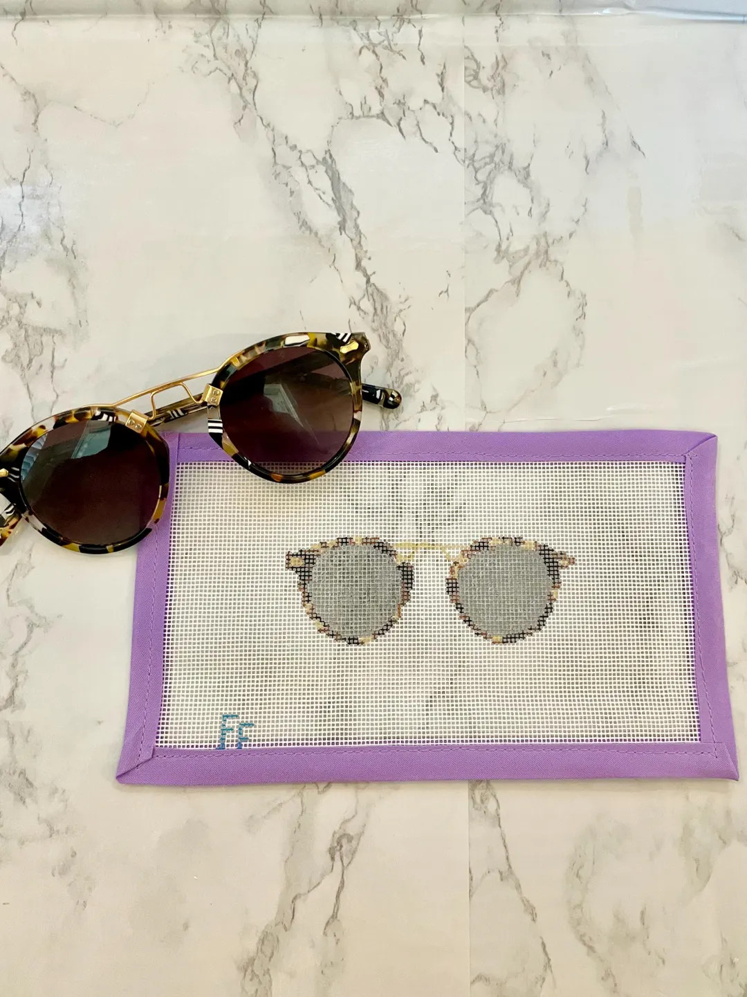 Krewe St. Louis Sunglasses Needlepoint Canvas | Hand-Painted 13 Mesh or 18 Mesh | Designer-Inspir... | Etsy (US)