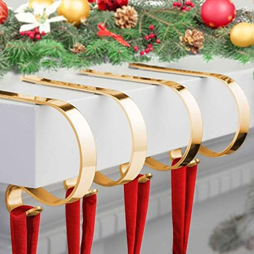Amazon.com: Christmas Stocking Holder,4 Pack Stocking Holders for Mantle,Non-Slip Stocking Holder... | Amazon (US)