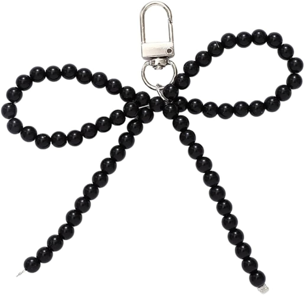 Silver Heart Pearl Bow Keychain Y2k Bowknot Keyring Sweet Bag Car Keys Charms Accessories for Wom... | Amazon (US)
