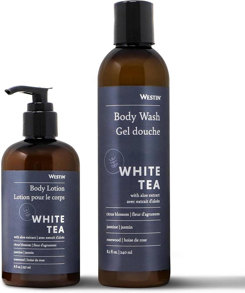 Westin White Tea Aloe Body Wash & Body Lotion Set - Nourishing & Hydrating - Hotel Spa Collection... | Amazon (US)