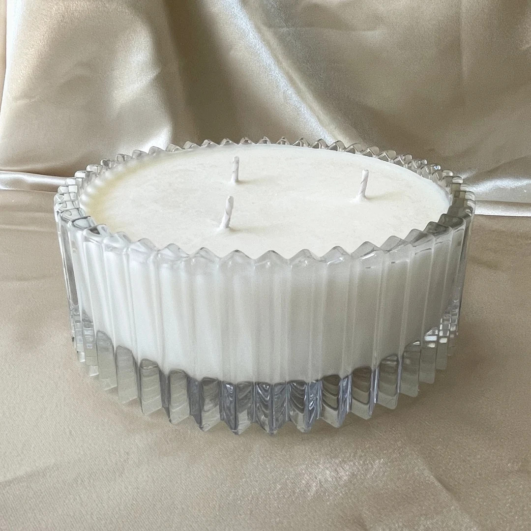 Crystal Bowl Candle - Vintage Crystal | Etsy (US)