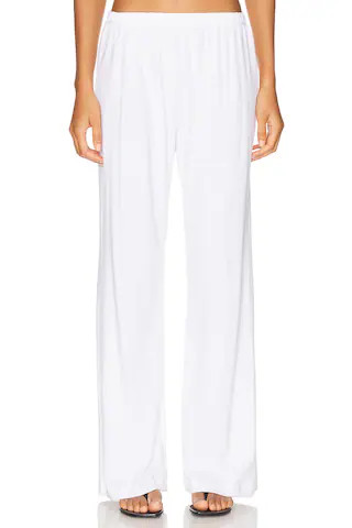 LESET Nando Lounge Pant in White | FWRD 