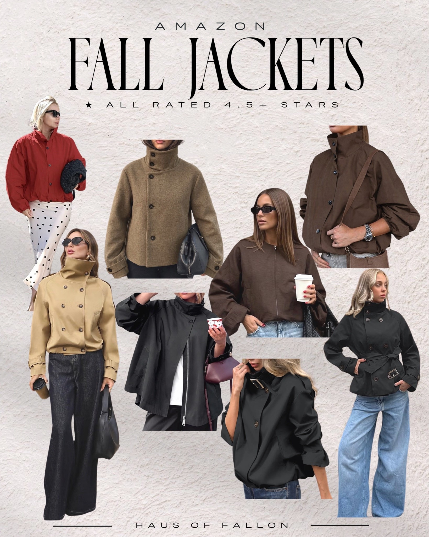 Amazon fall jackets that look way more expensive than they are 🤎🍂 I rounded up the best Amazon fall jackets for women, including funnel neck jackets, lightweight fall coats, cropped jackets, trench-inspired styles + everyday layering pieces. Even better: every single one is rated 4.5 stars or higher ⭐️ Perfect for transitional weather, fall outfits, workwear, travel + easy everyday layering.

#AmazonFashion #AmazonFinds #AmazonFallFashion #FallJackets #FallJacketsForWomen #AmazonJackets #FallFashion2026 #FallOutfits #WomensFallFashion #AffordableFashion #LTKFinds #LTKStyle

#LTKootd #LTKSeasonal #LTKOver40