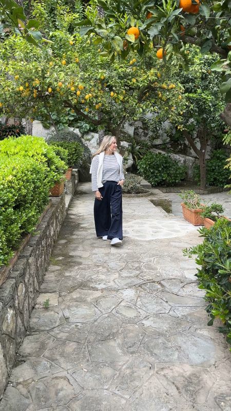 Day 2 in Italy! I wore this wide-leg slouchy trousers with layers! It turned out to be the perfect outfit. We had some rain & sun. These Harlow pants are fantastic & come in lots of colors. They also released jeans! The deep indigo seems to be sold out in petite, but don’t forget @madewell offers free in store alterations! Mine are 2p, if I was to get the jeans I’d be 26p. Wearing XS in Tshirt & sweater is S. 
.
.
travel aesthetic, vacation outfits, vacation outfits aesthetic, european summer outfits, european summer outfits street style, european summer outfits women, european summer outfits women classy, 2024 spring fashion, spring capsule wardrobe, 2024 clothing trends for women, grown women outfits, spring 2024 fashion, spring outfits 2024 trends, spring outfits 2024 trends women over 40, spring outfits 2024 trends women over 50, white pants, brunch outfit, summer outfits, summer outfit inspo, outfits with trouser pants





#LTKSeasonal #LTKVideo #LTKbeauty #LTKstyletip #LTKunder50 #LTKtravel #LTKover40 #LTKunder100