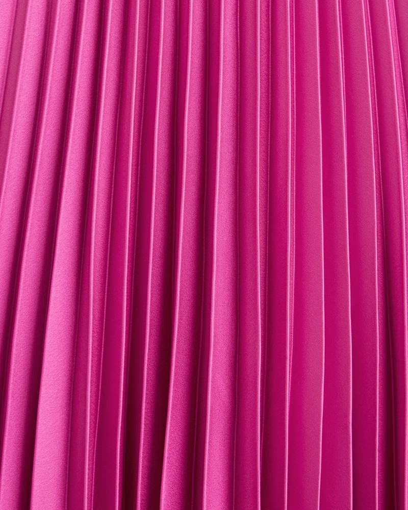 Satin Pleated Cutout Maxi Dress | Abercrombie & Fitch (US)