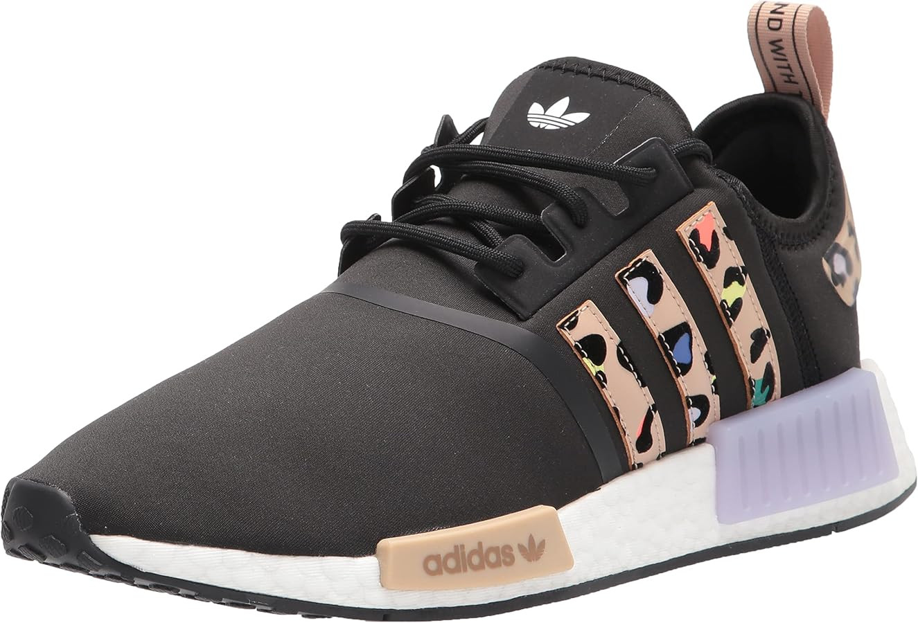 adidas Originals Women's NMD_R1 Sneaker, Black/St Pale Nude/Purple Tint, 11 | Amazon (US)