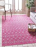 Unique Loom Trellis Collection Area Rug Geometric Flatweave Design, Tribal Inspired for Indoor/Outdo | Amazon (US)