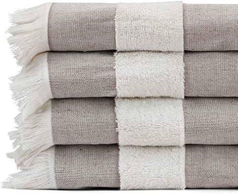 Black & White Brands Set of 4 Turkish Beach/Pool Towel. 100% Organic Turkish Cotton, Stylish and ... | Amazon (US)