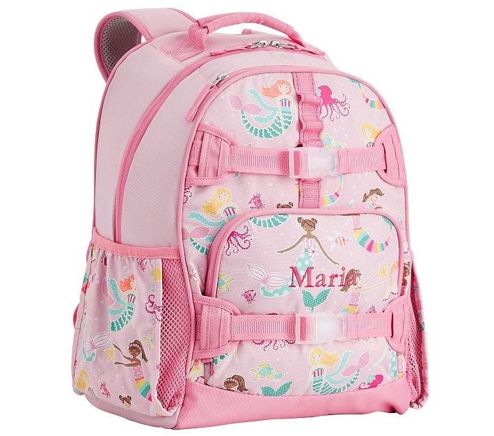 Mackenzie Pink Mermaid Friends Glow-in-the-dark Backpacks | Pottery Barn Kids