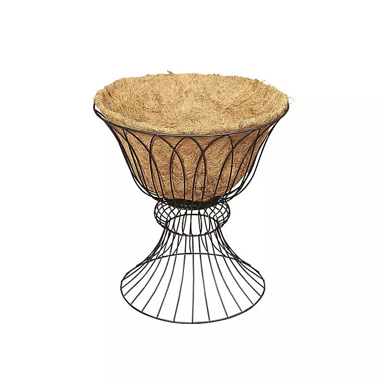 Wire Hourglass Planter with Coco Mat Liner | Kirkland's Home