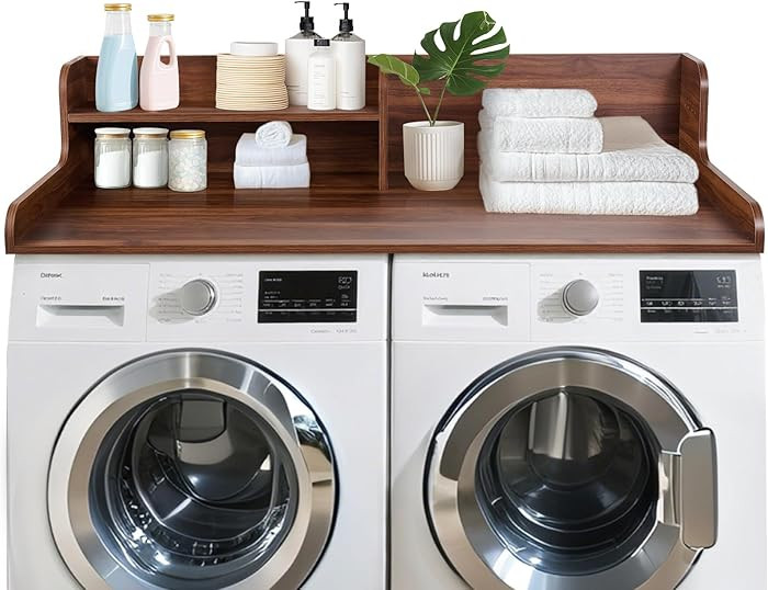 Kaboon Washer Dryer Countertop 2 Tier 58 inches Wide, Laundry Shelf Topper with Edge, 58" W x 28"... | Amazon (US)