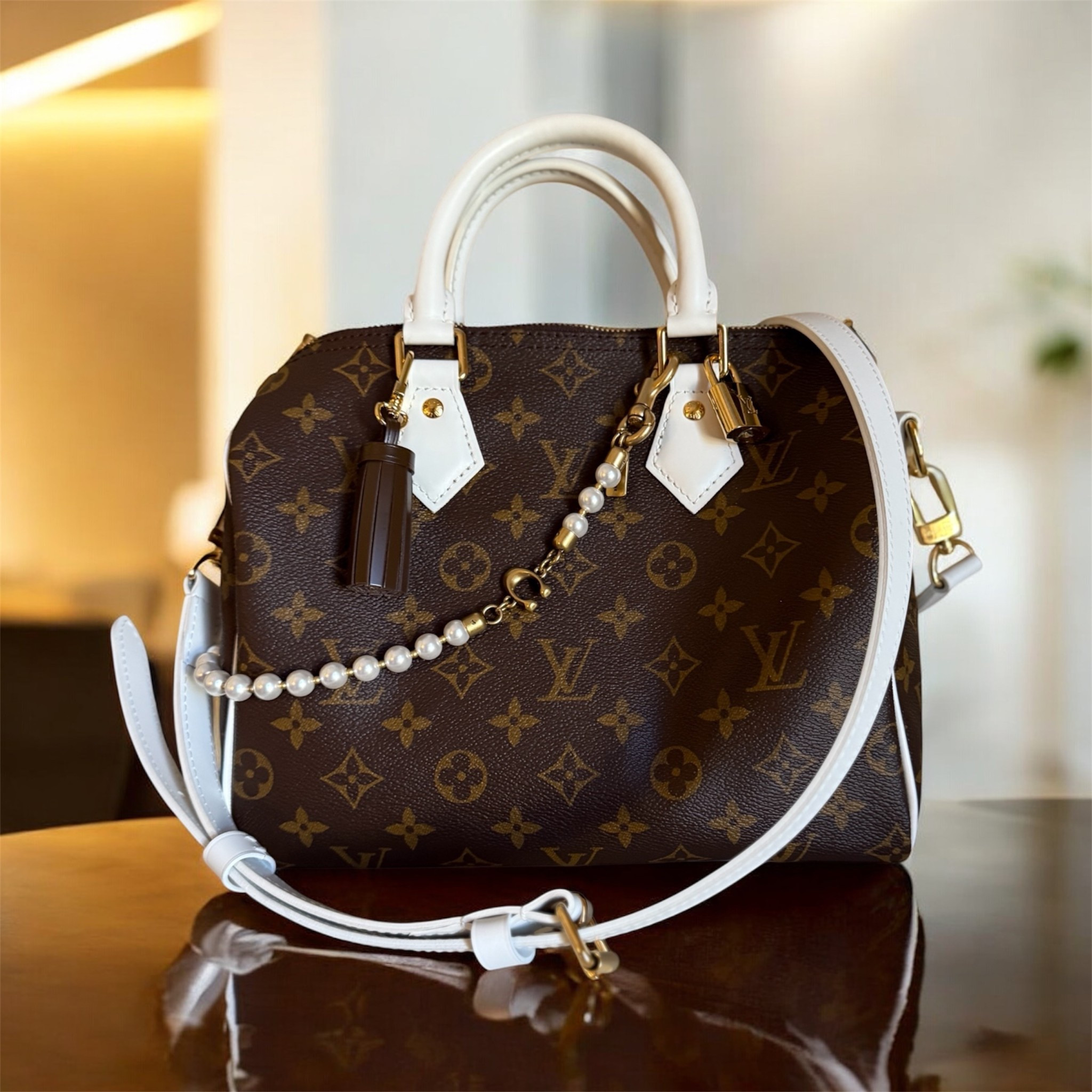 #botd Louis Vuitton Match 🎾 Collection Speedy 25 w/ Coach Pearl Strap