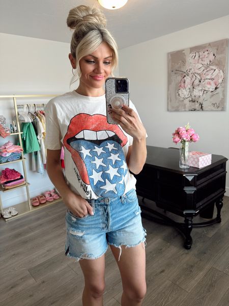 Cutest 4th of July/Americana look! Graphic tee from Target, just under $15! Linked with my Abercrombie shorts. 

#LTKSeasonal #LTKsalealert #LTKunder50