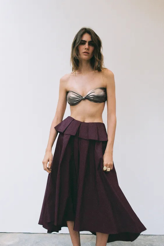 VOLUMINOUS MIDI SKIRT | Zara US