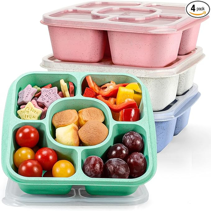 Caperci Original Bento Snack Box and Lunchable Containers for Kids & Adults - 5 Compartment Food ... | Amazon (US)