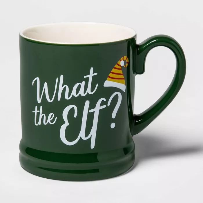 16oz Stoneware What the Elf Mug Green - Threshold™ | Target