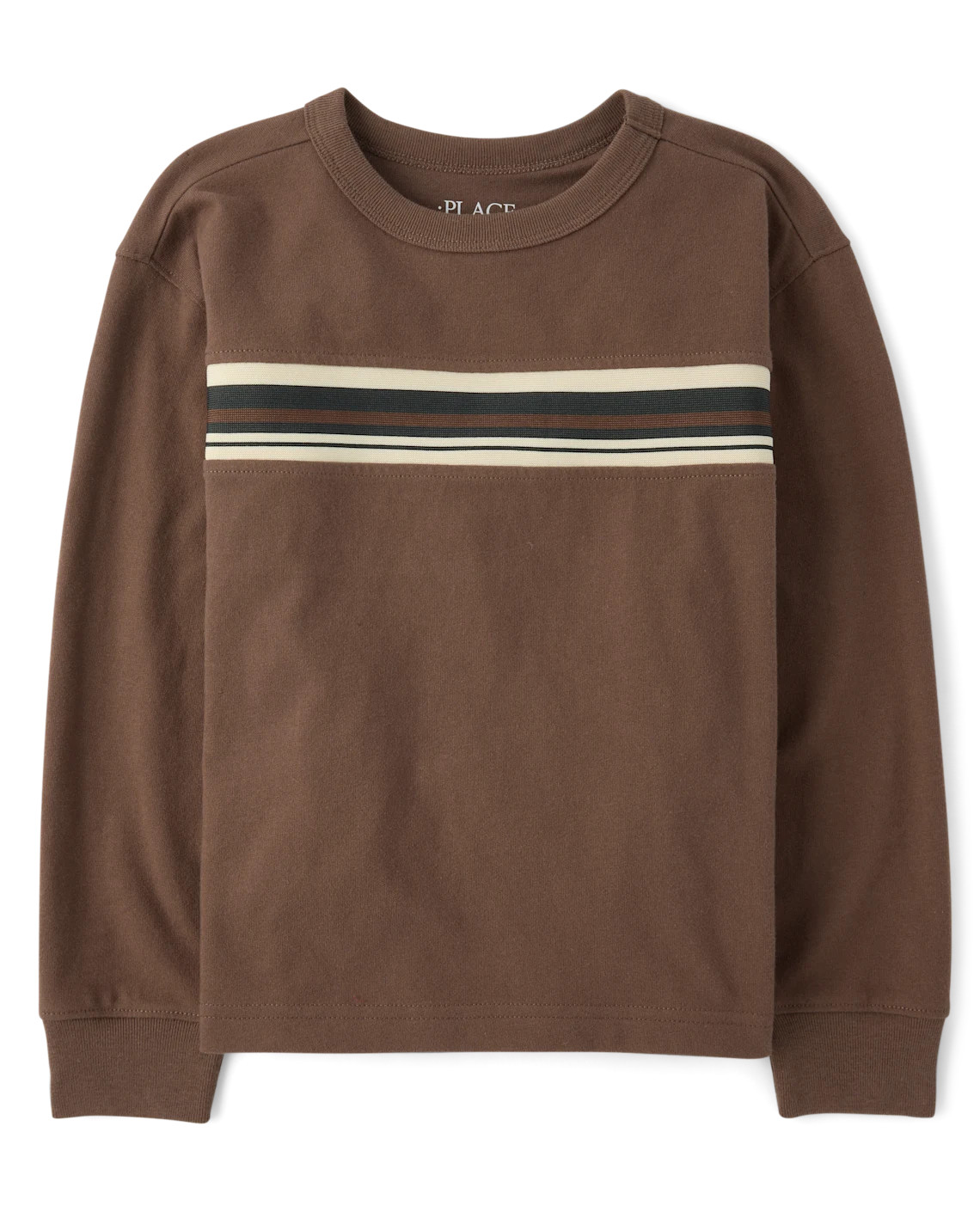 Boys Striped Sueded Top - brown | The Children's Place
