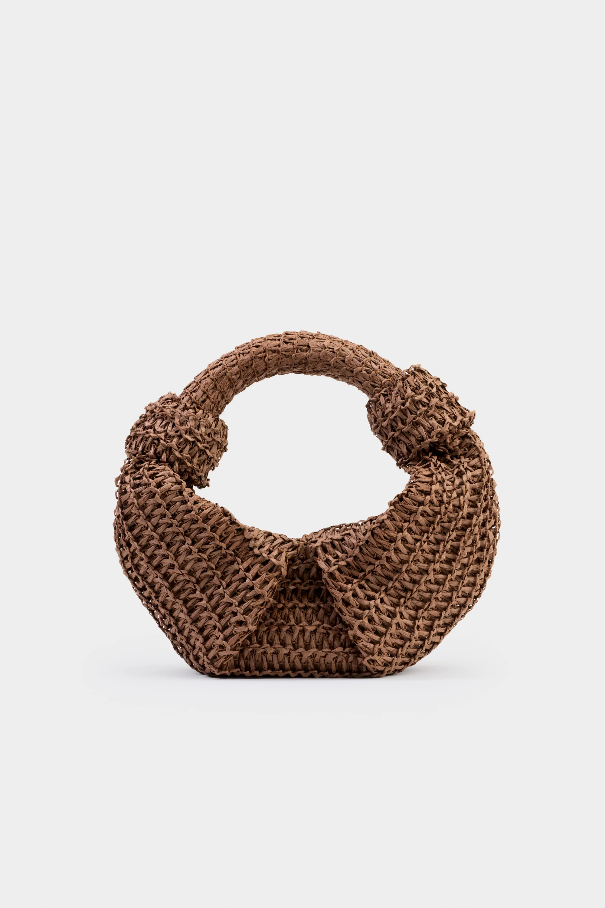 SIMONMILLER Raffia Lopsy Bag in Chocolate | Simon Miller