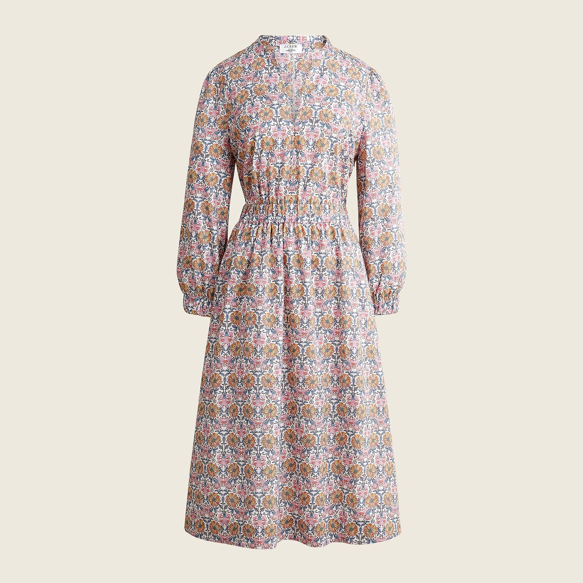 Cinched-waist midi dress in Liberty® Honeysuckle floral | J.Crew US
