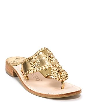 Jack Rogers Hamptons Metallic Thong Sandals | Bloomingdale's (US)