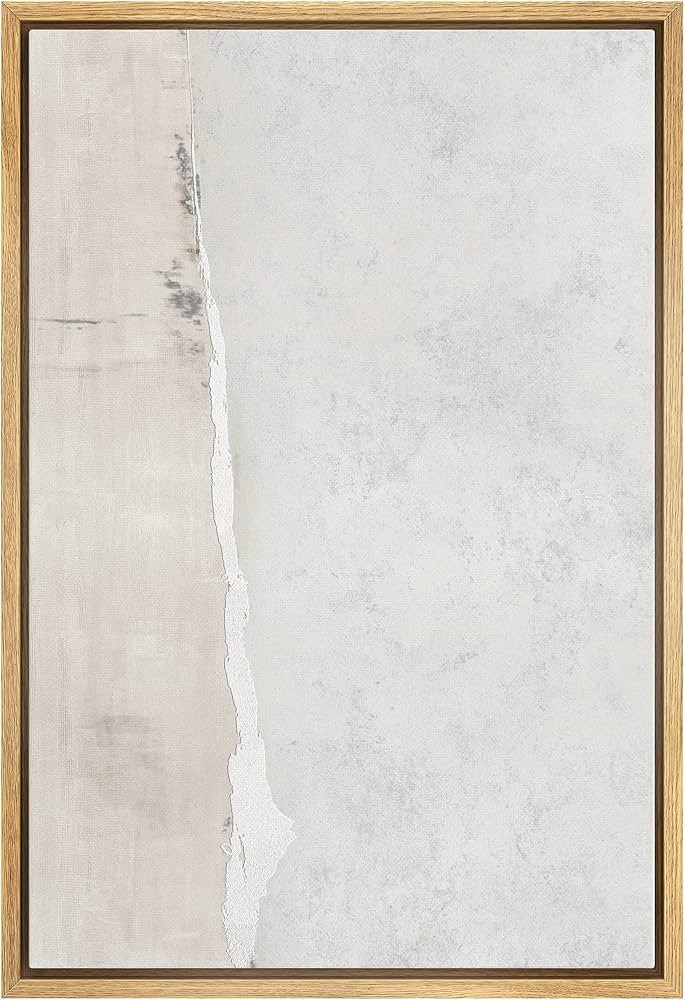 SIGNWIN Framed Canvas Print Wall Art Gray Tan Watercolor Pastel Color Field Abstract Shapes Illus... | Amazon (US)