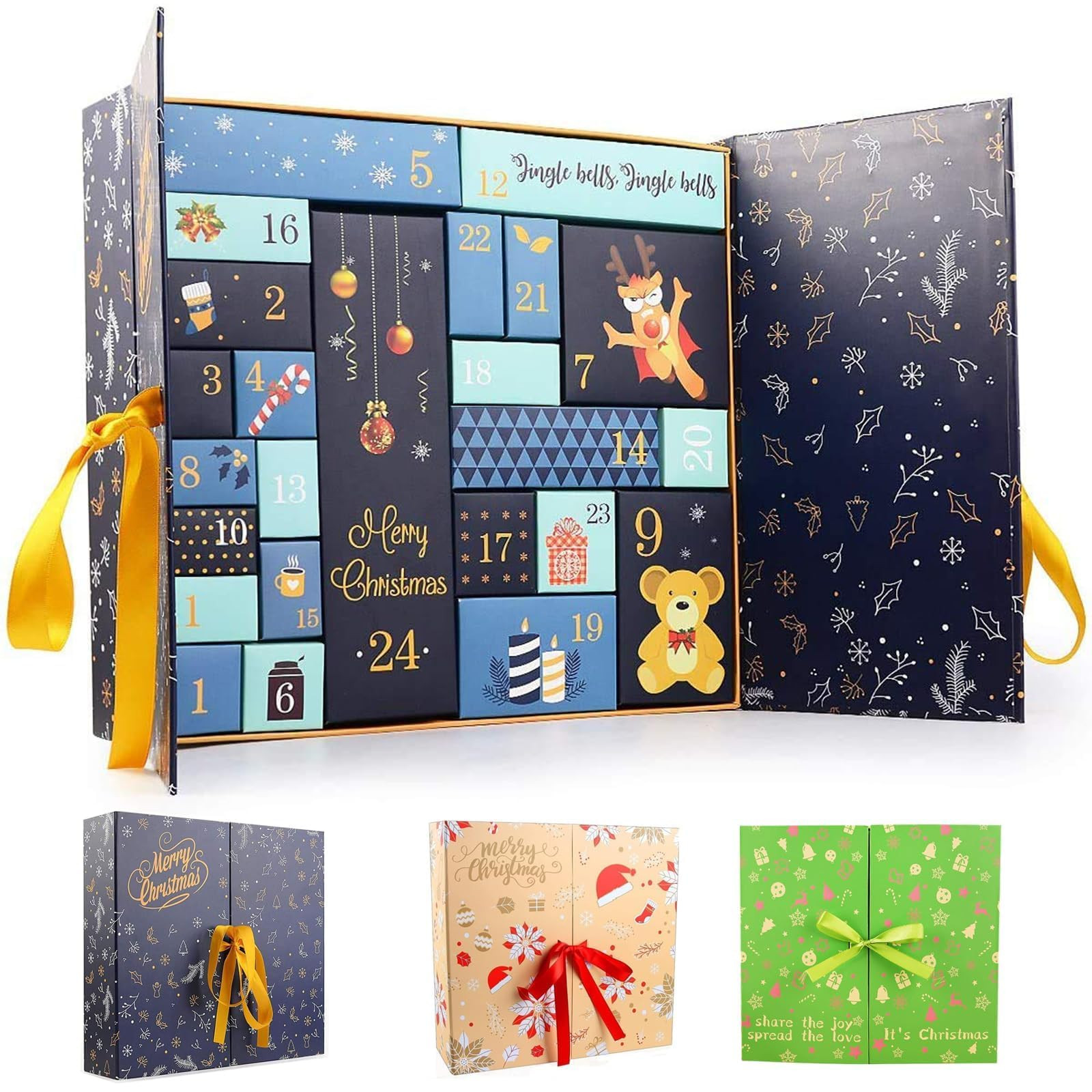 24 Empty Advent Calendar Boxes To Fill, 2025 Empty Advent Calendar, DIY Fillable Empty Advent Cal... | Amazon (US)