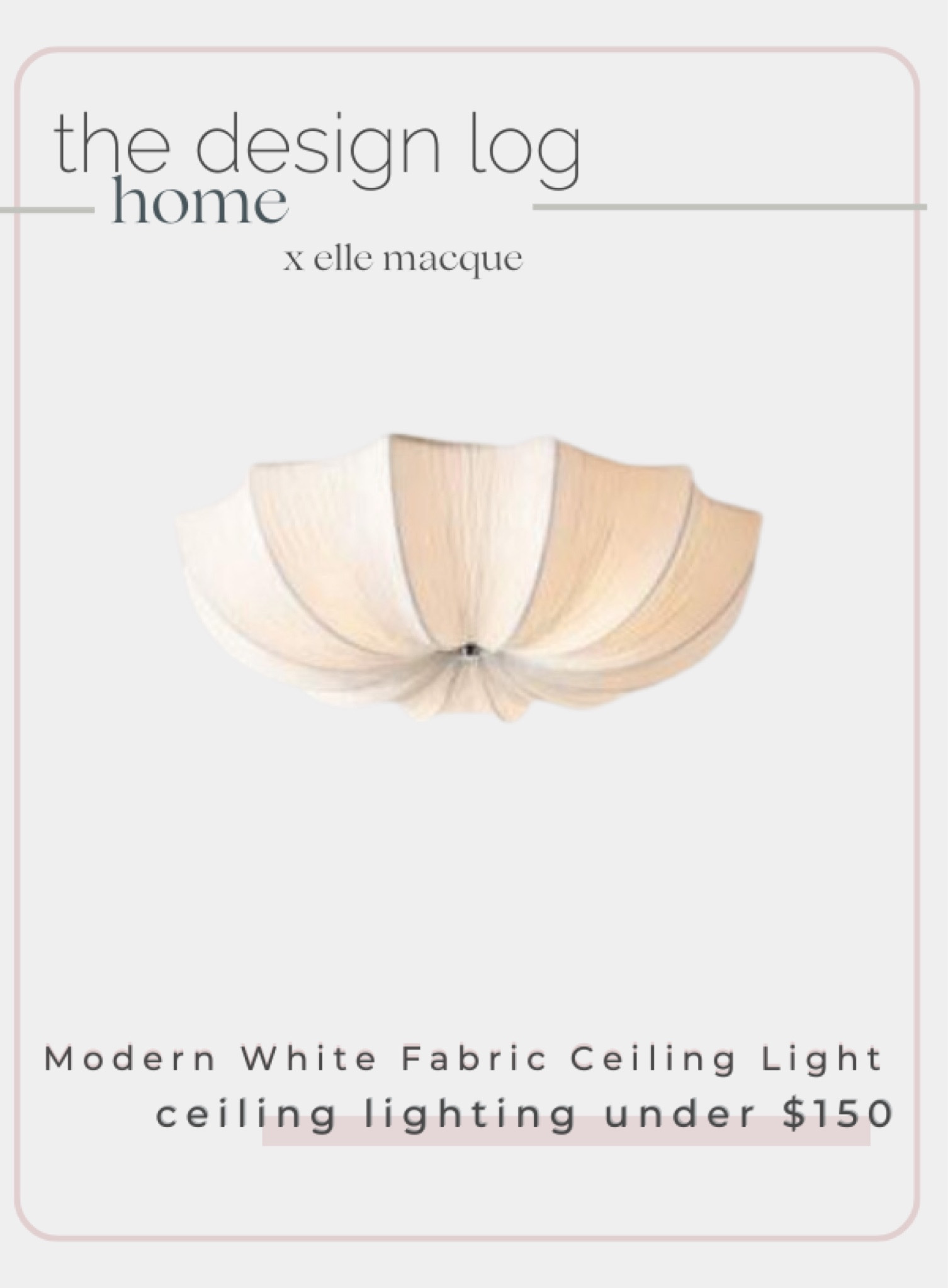 Affordable Ceiling Lighting
#thedesignlog
#thedesignloghome

Lighting Under $150


Follow my shop @thedesignlog on the @shop.LTK app to shop this post and get my exclusive app-only content!

#liketkit #LTKHome
@shop.ltk
https://liketk.it/50BrG