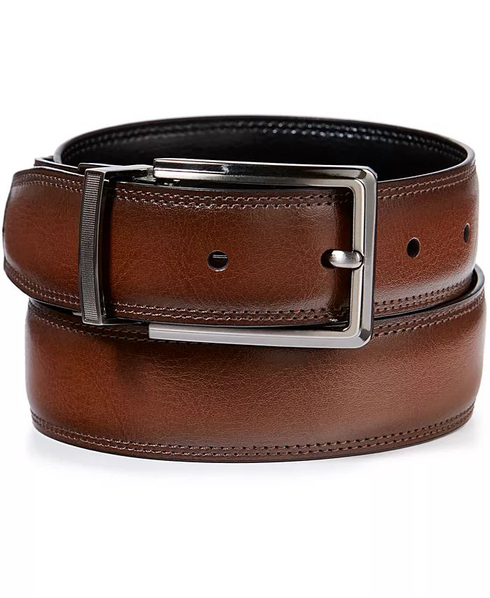 Men's Classic Reversible Leather Belt | Macy's