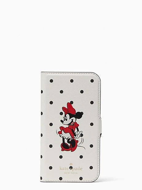 other disney x kate spade new york minnie mouse magnetic folio iphone 12/12 pro case | Kate Spade Outlet
