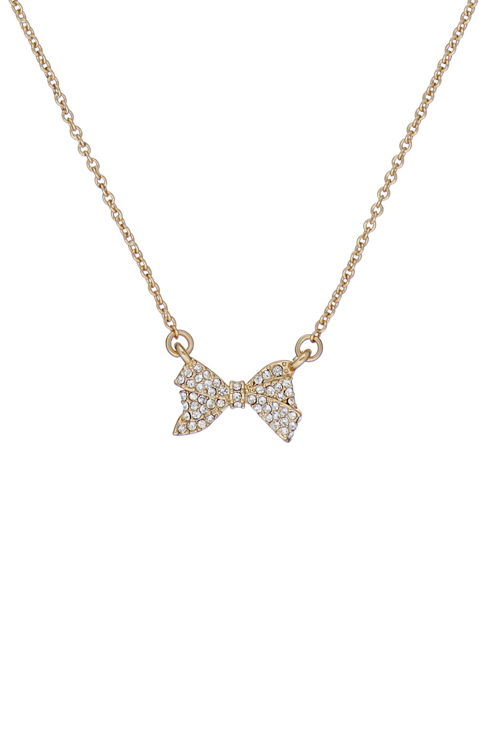Barsie Crystal Bow Pendant Necklace | Nordstrom