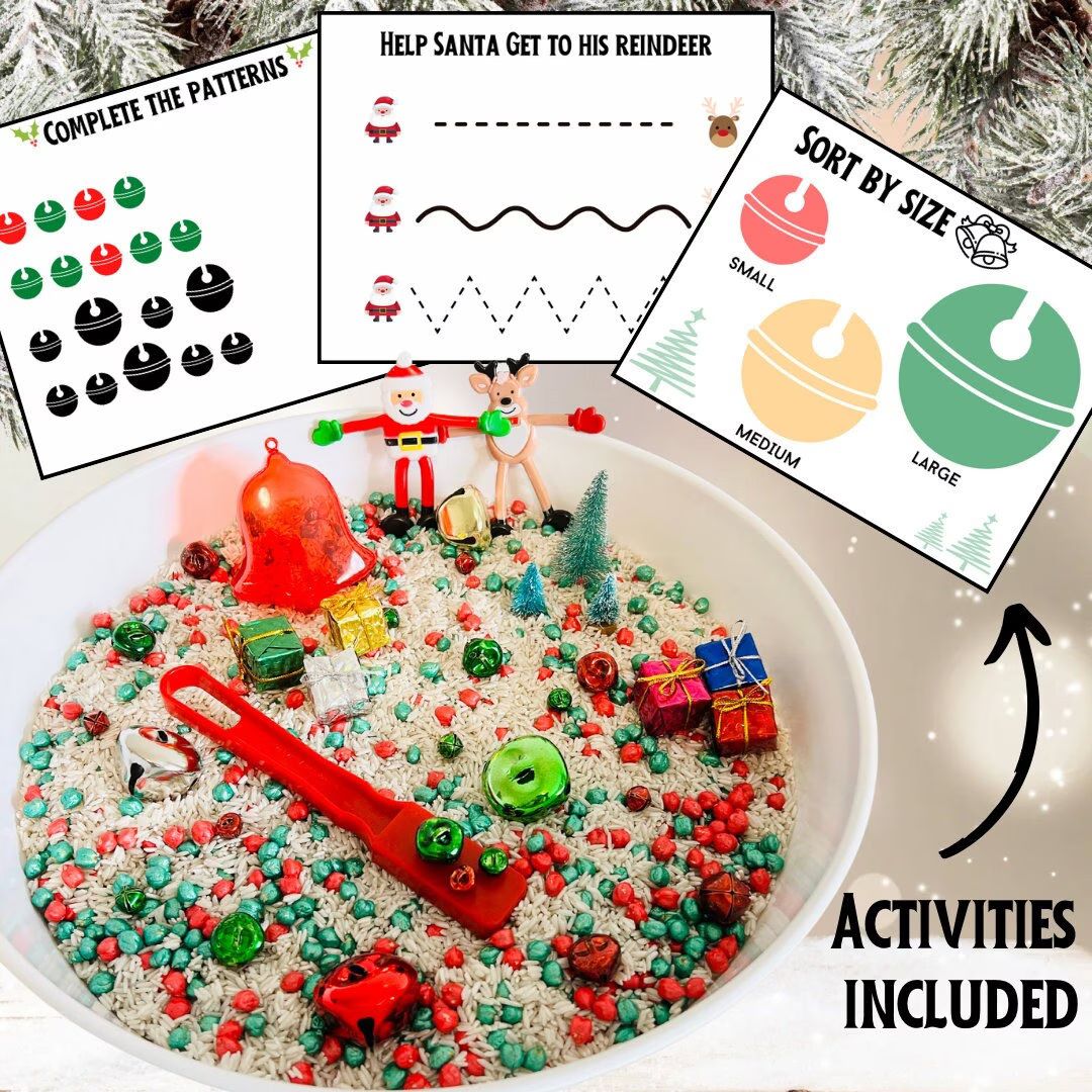 Christmas Sensory Bin Busy Bin Holiday Kit Kids Christmas - Etsy | Etsy (US)