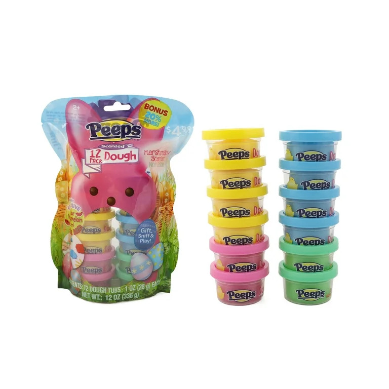 PEEPS Scented Dough 12 Pack 1oz Tubs Assorted Colors | Walmart (US)