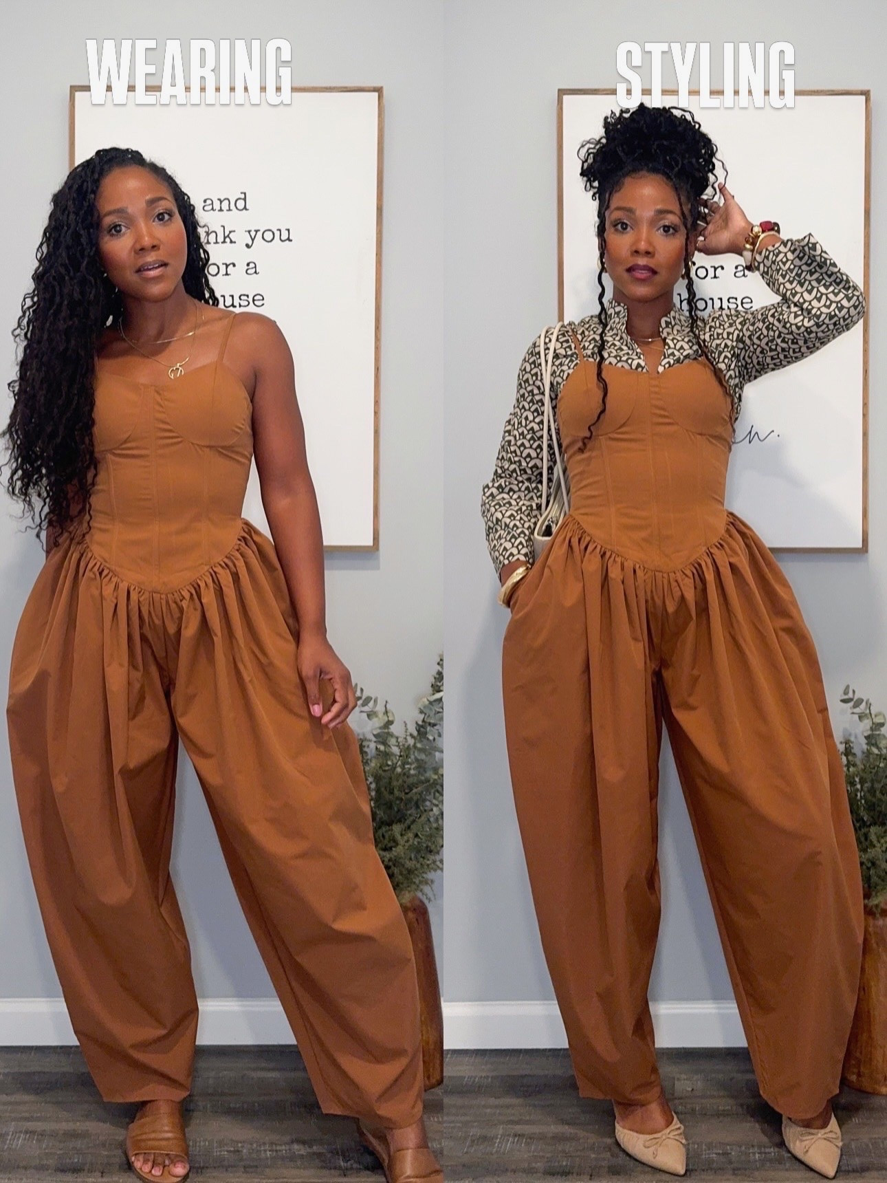 A super stylish jumpsuit outfit! Perfect for a special occasion like a birthday or evening out. #brownjumpsuit #sheinfinds

#LTKgrwm #LTKootd