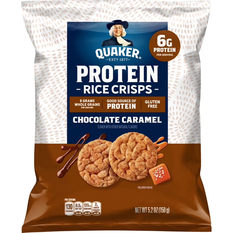 Quaker Protein Chocolate Caramel Mini Rice Cakes, 5.2 oz | Walmart (US)