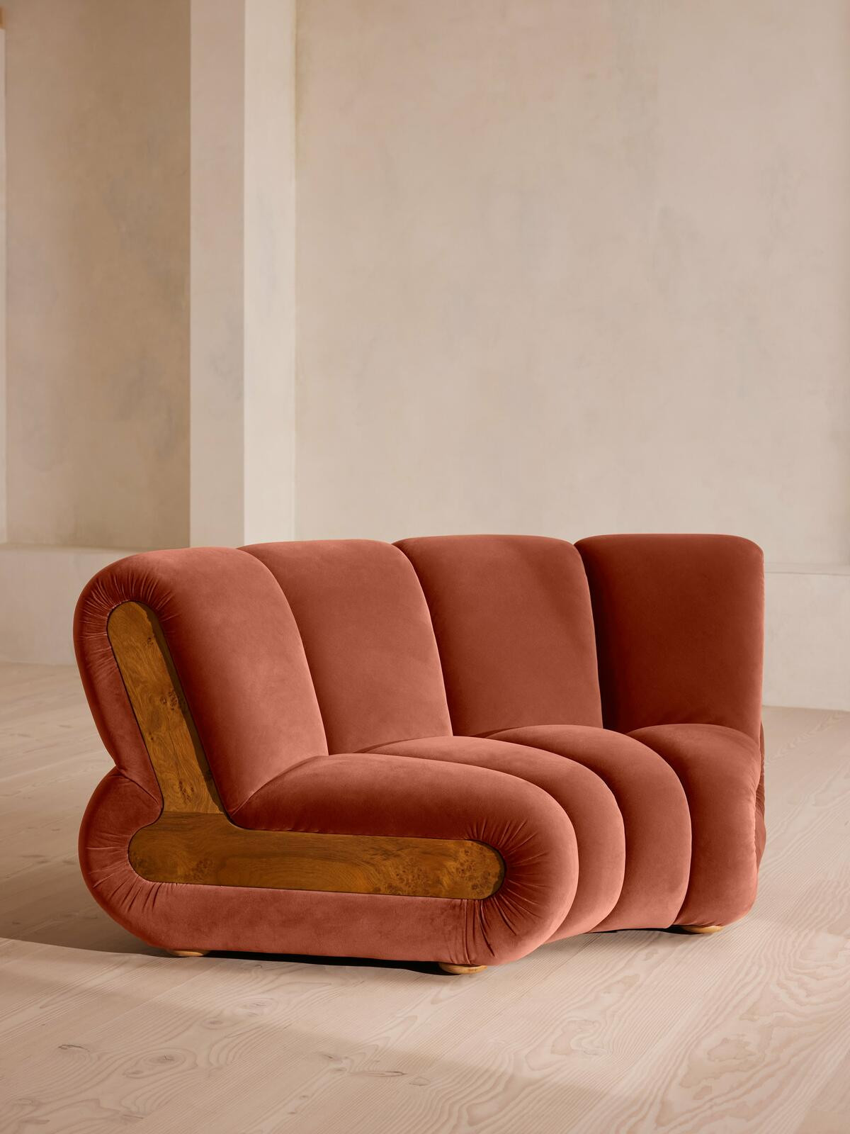 Noelle Modular Curved Armchair | Soho Home Ltd