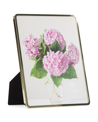 8x10 Rounded Metal Tabletop Picture Frame With Velvet Easel Back | TJ Maxx