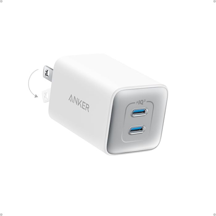 Anker Nano 47W Fast Charger USB C, 2-Port Compact Foldable USB C GaN Charger for iPhone 17/16, Ga... | Amazon (US)