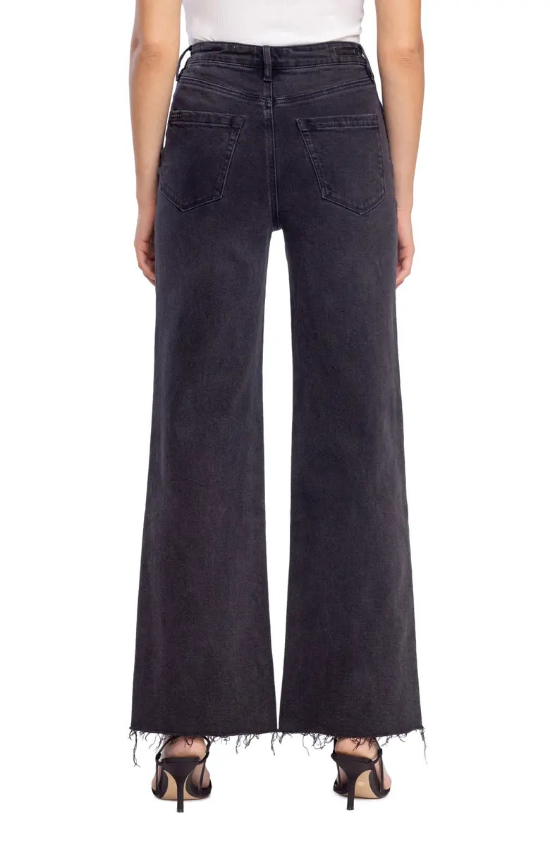 The Franklin Raw Hem High Waist Wide Leg Jeans | Nordstrom