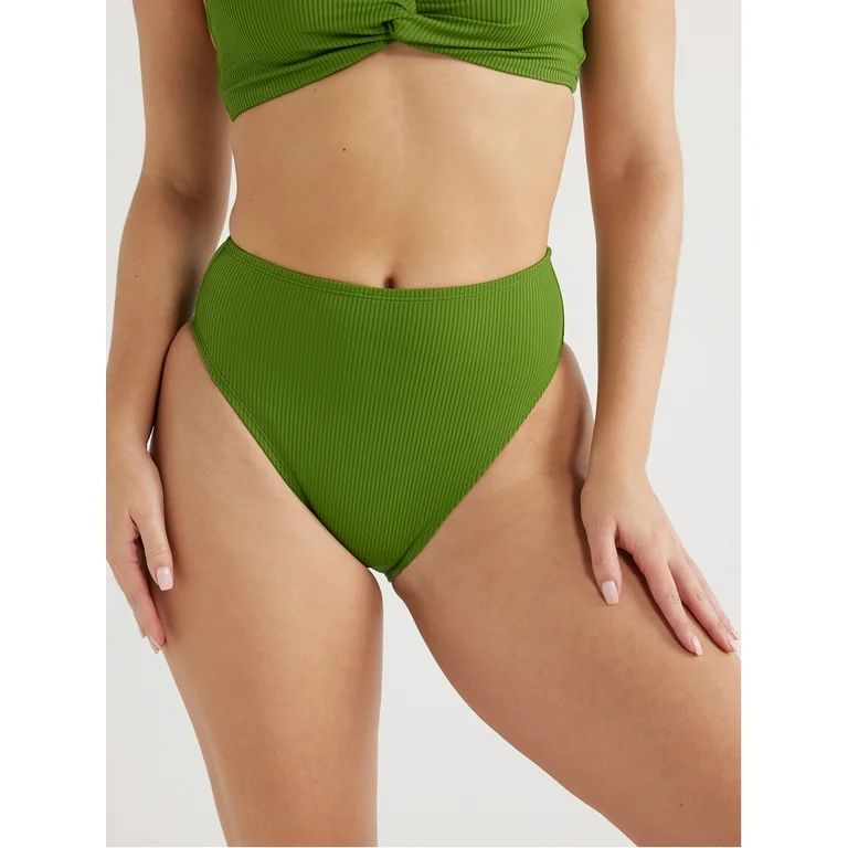 Sofia by Sofia Vergara Women's and Plus Ribbed High Waisted Bikini Bottoms, Sizes S-2X - Walmart.... | Walmart (US)
