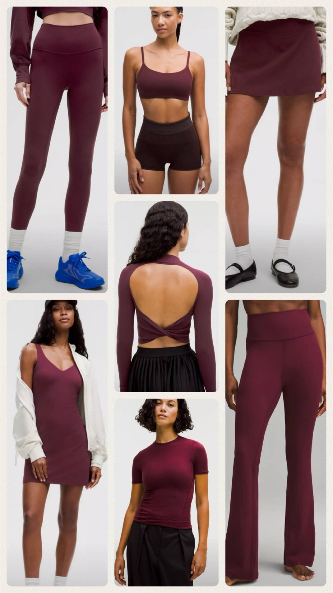 New lululemon finds in this gorgeous burgundy color!! 

Activewear 
Leggings 
Sports bra
Gym outfit 
Squat proof leggings 
Lululemon align leggings 

#LTKFitness #LTKStyleTip #LTKActive