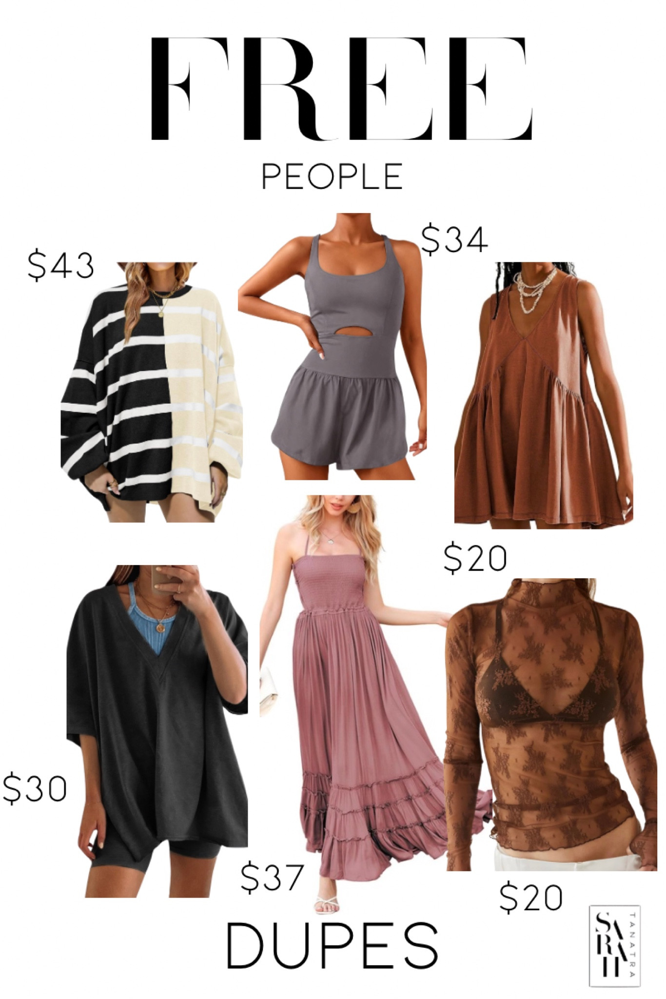 Free people dupes
Free people sweater dupe 
Free people dress dupe 
Free people hot shot set dupe 
Lace top 
Amazon finds
Amazon dupes 
Free people movement romper 

#LTKSeasonal #LTKfindsunder50 #LTKstyletip