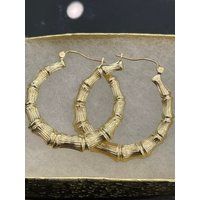 14Kt Gold Bamboo Earrings | Etsy (US)