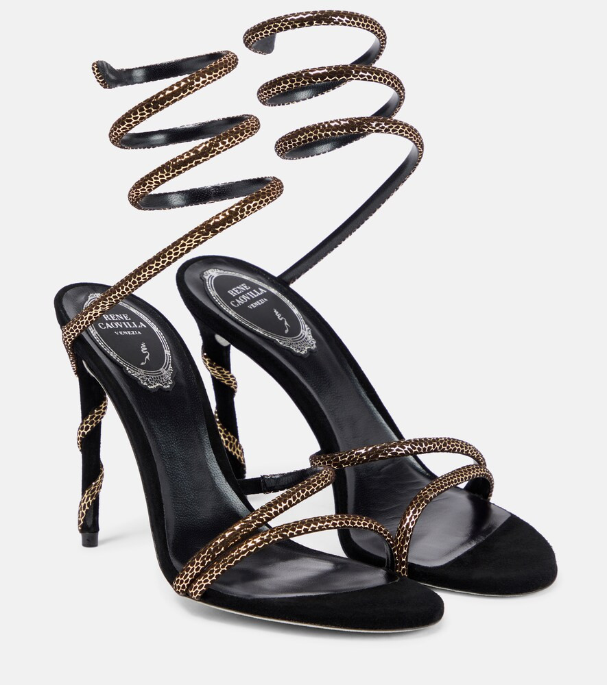 Rene Caovilla Margot embellished suede sandals | Mytheresa (UK)